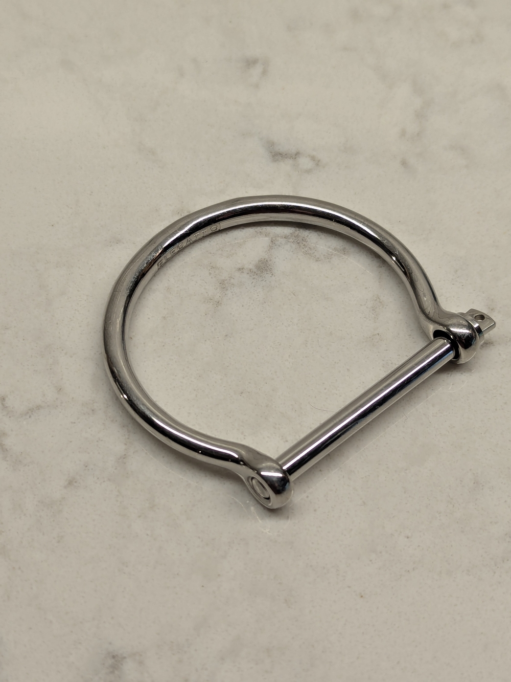 Elegatto Polished Silver Bracelet